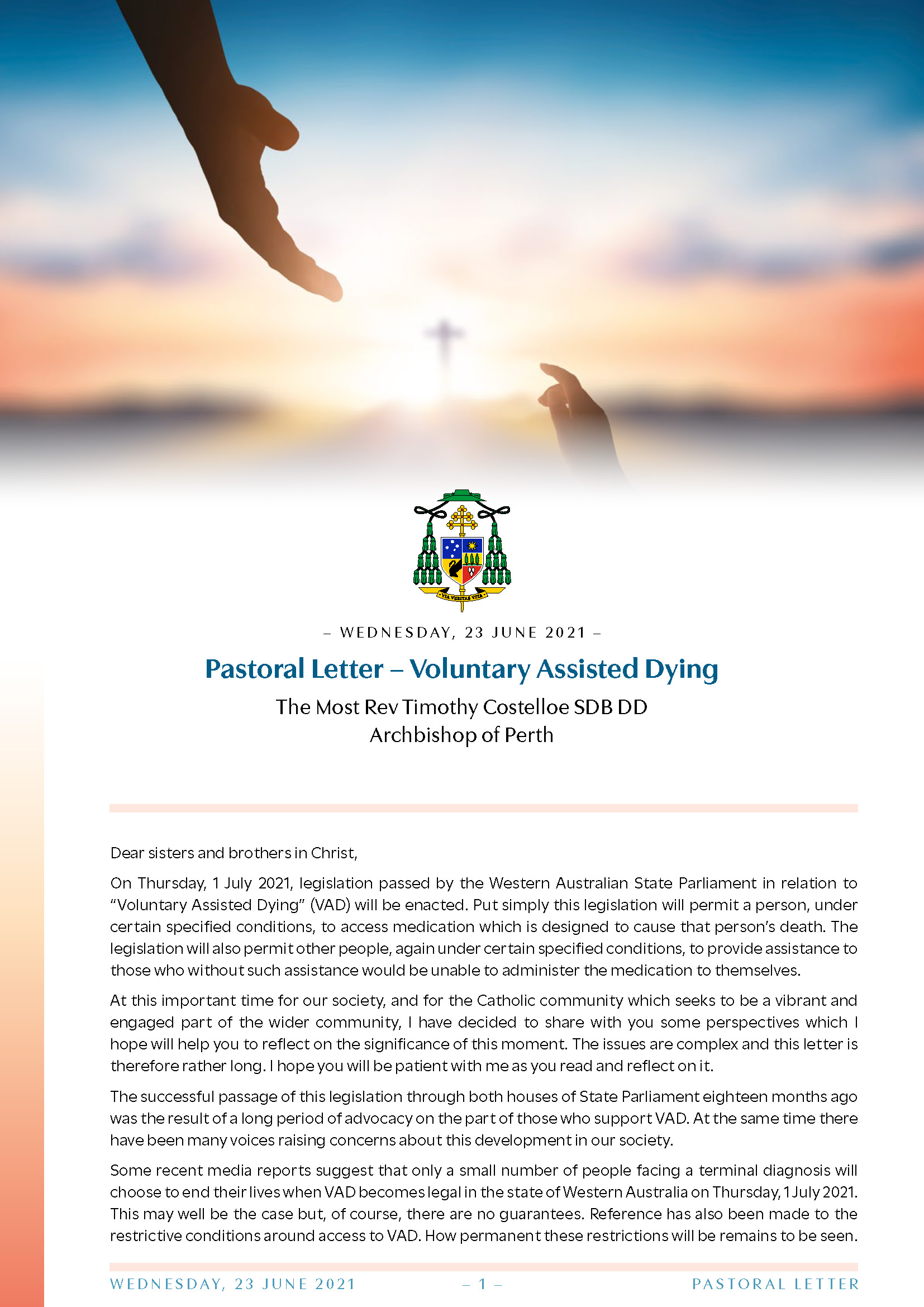 230621 +TC Pastoral Letter - Voluntary Assisted Dying WEB FINAL_Page_1