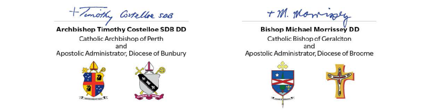 Combined WA Dioceses Footer with Bishop Signatures