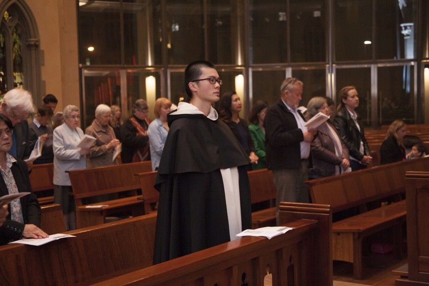 Br Reginald is pictured at his simple profession at St Mary’s Cathedral in Perth at the end of last month.